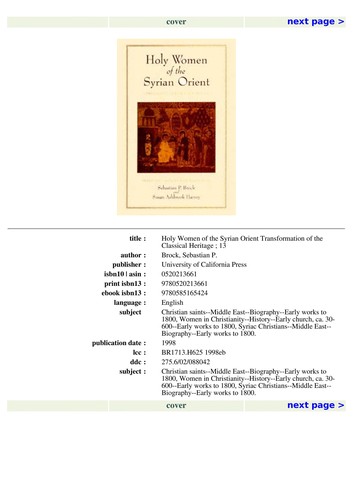 Holy women of the Syrian Orient