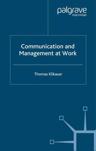 COMMUNICATION AND MANAGEMENT AT WORK