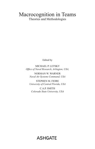 Macrocognition in Teams