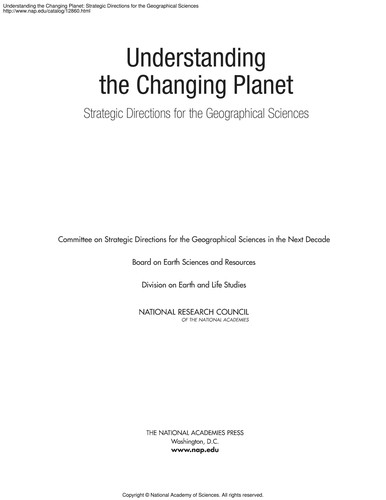 Understanding the changing planet