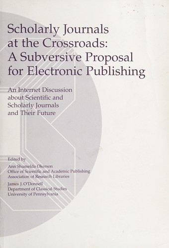 Scholarly journals at the crossroads