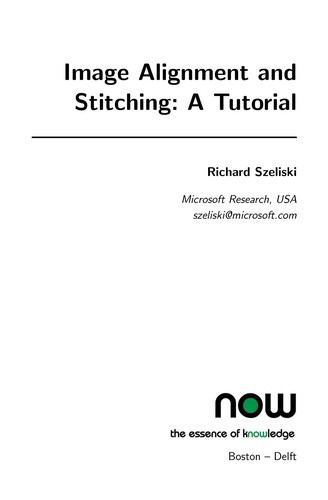 Image Alignment and Stitching