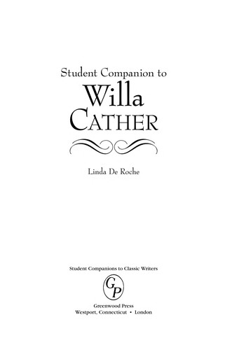 Student Companion to Willa Cather