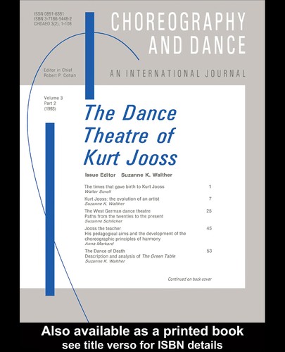 The dance theatre of Kurt Jooss