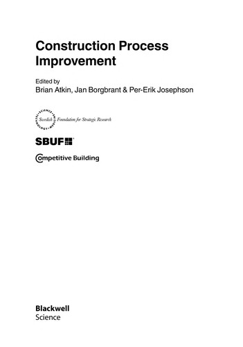 Construction Process Improvement