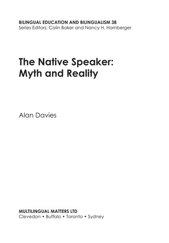 Native Speaker: Myth and Reality
