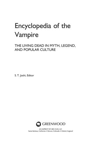 Encyclopedia of the Vampire