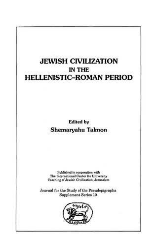 Jewish Civilization in the Hellenistic-Roman Period