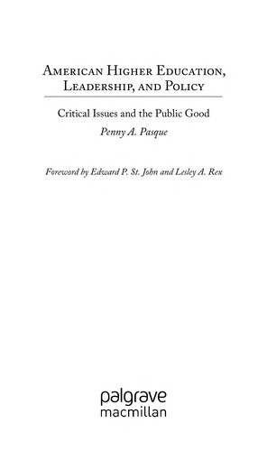 American Higher Education, Leadership, and Policy