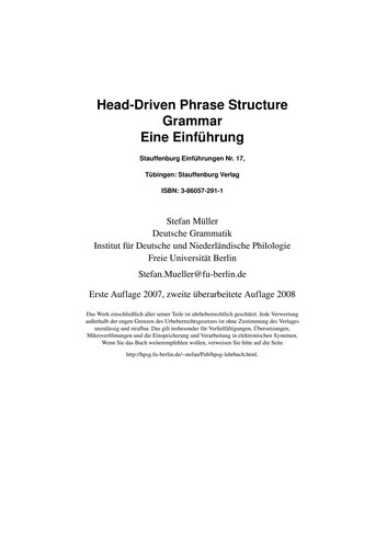 Head-driven Phrase Structure Grammar