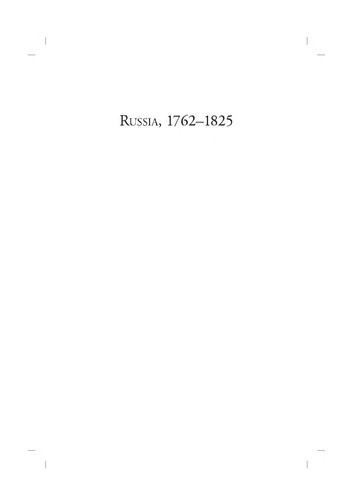 Russia, 1762-1825