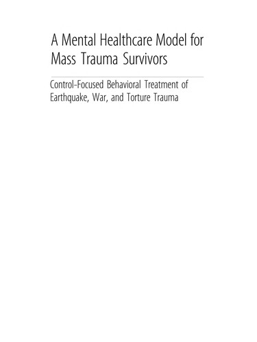 A mental healthcare model for mass trauma survivors