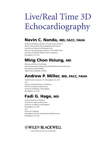 Live/Real Time 3D Echocardiography