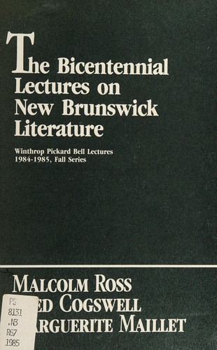 The Bicentennial Lectures on New Brunswick Literature