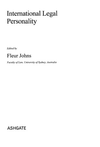 International Legal Personality