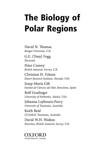 The biology of polar regions
