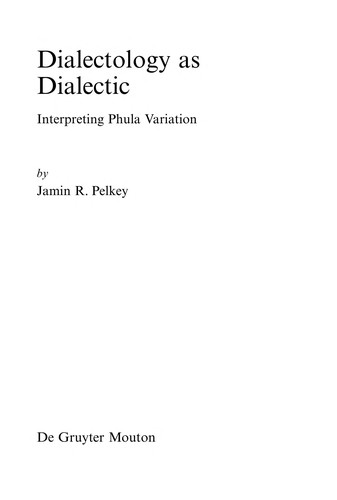 Dialectology as dialectic
