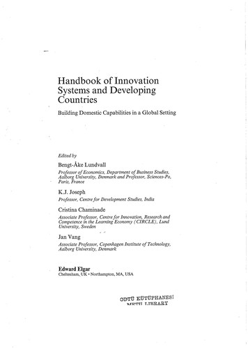 Handbook of Innovation Systems and Developing Countries