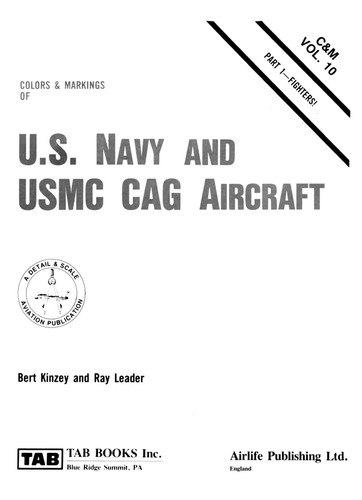 Colors and Markings of the U.S. Navy Cag Aircraft, Part 2