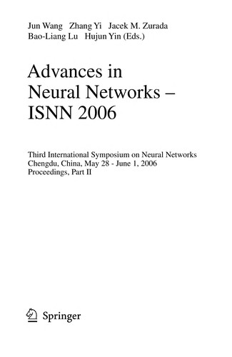 Advances in Neural Networks - ISNN 2006