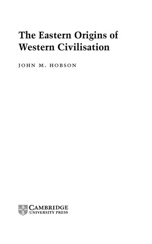 EASTERN ORIGINS OF WESTERN CIVILISATION