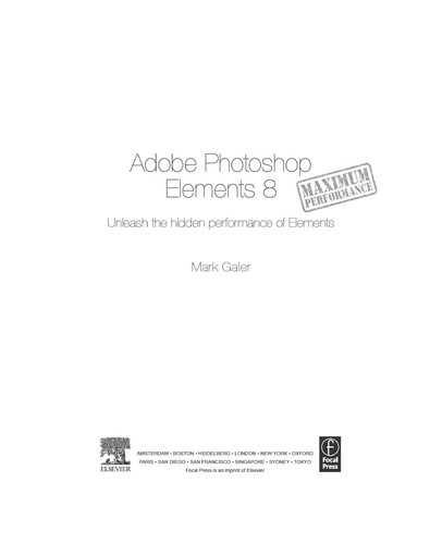 Adobe Photoshop Elements 8 Maximum Performance
