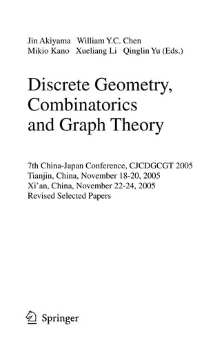 Discrete Geometry, Combinatorics and Graph Theory