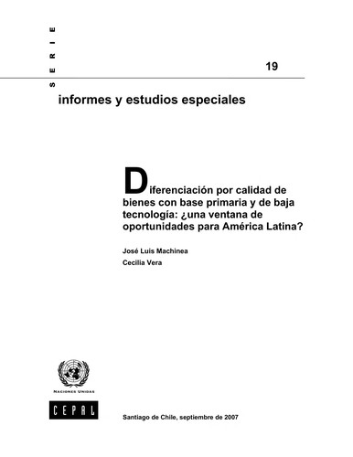 Diferenciacio n por calidad de bienes con base primaria y de baja tecnologi a