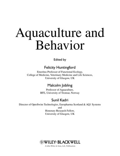 Aquaculture and behavior