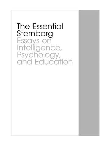The Essential Sternberg