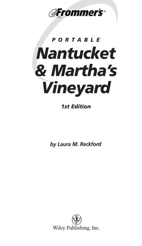 Frommer's Portable Nantucket & Martha's Vineyard