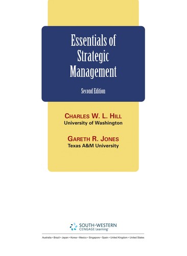 Essentials of Strategic Management