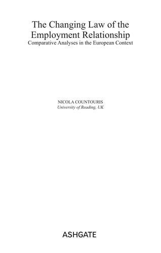 The changing law of the employment relationship