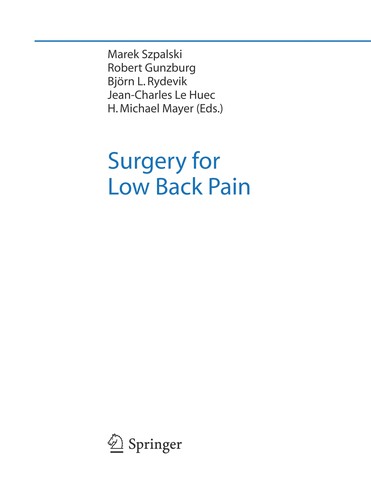 Surgery for Low Back Pain