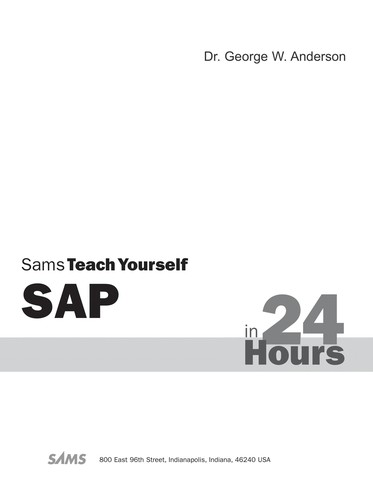 Sams teach yourself SAP in 24 hours