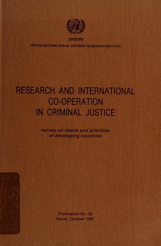 Research and International Cooperation in Criminal Justice