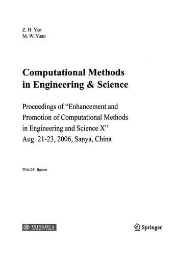 Computational methods in engineering & science