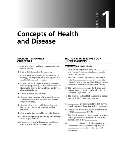 Study guide for Pathophysiology