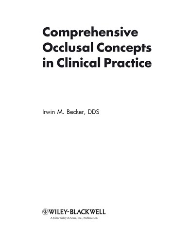 Comprehensive Occlusal Concepts in Clinical Practice