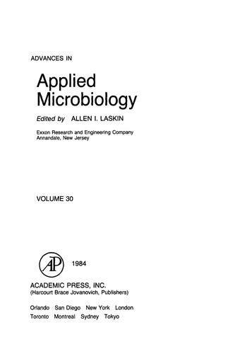 Advances in Applied Microbiology, Vol. 30