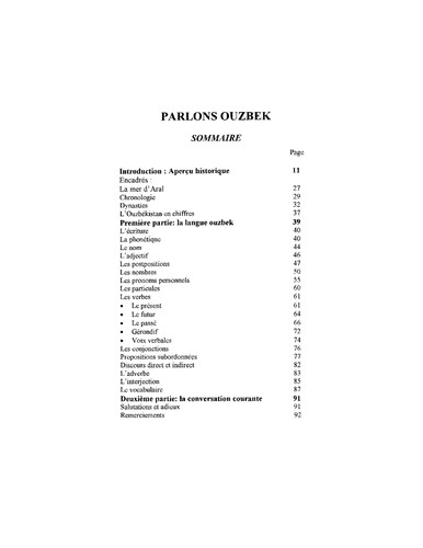 Parlons ouzbek