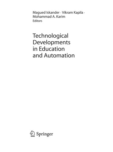 Technological Developments in Education and Automation