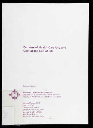 Patterns of Health Care Use and Cost at the End of Life