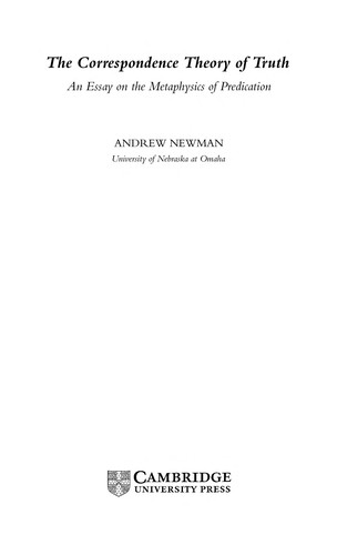 The Correspondence Theory of Truth