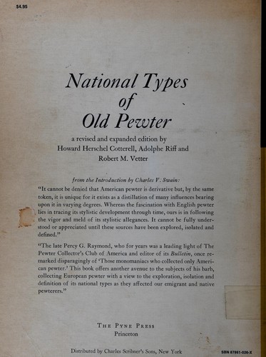 National types of old pewter
