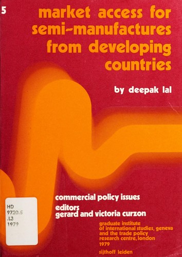 Market Access for Semi-Manufactures from Developing Countries