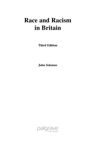RACE AND RACISM IN BRITAIN