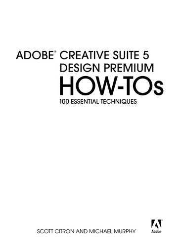 Adobe Creative Suite 5 Design Premium How-Tos