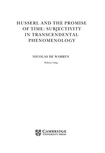 Husserl and the Promise of Time