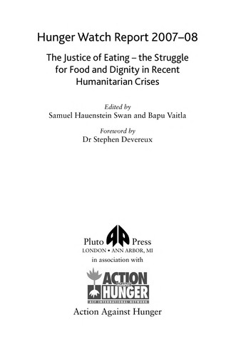 Hunger Watch Report 2007-08